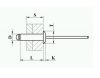 RIVCO szegecs - AST 3220 RIVCO 32*20(21mm) alu-acél nyitott félgömbfejű húzószegecs (1000db/dob)