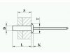 DSU szegecs - ILF 4812 4,8*12 inox-inox zárt félgömbfejű húzószegecs  (500 db/doboz)