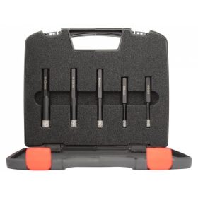   ABRABORO Csempe és kerámiafúró készlet gyémánt bevonattal, hatszög szárral  5 részes  5/6/8/10/12 mm  