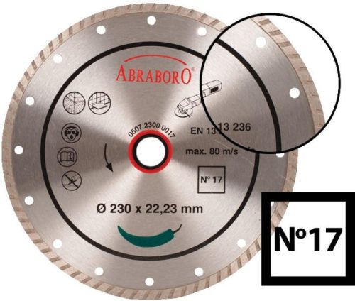 ABRABORO Gyémánttárcsa No17   115 x 22,2 x 2,2