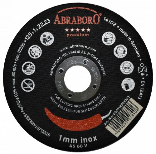 ABRABORO CHILI PREMIUM fémvágó korong, inox   115 x 1,0 x 22,23  T41