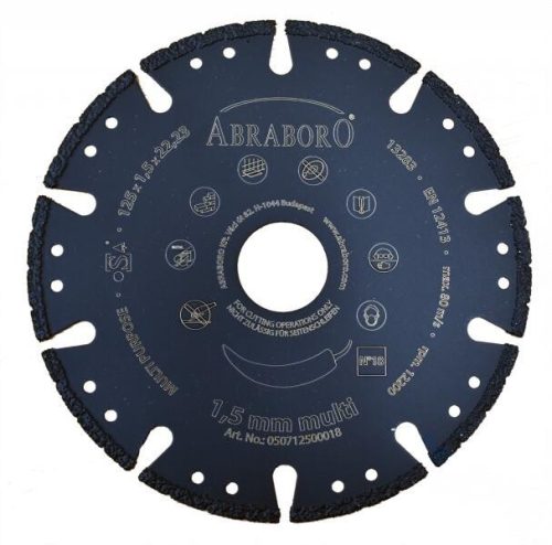 ABRABORO gyémántszórt vágótárcsa multi  125x1,2x22,23 (NO.18)