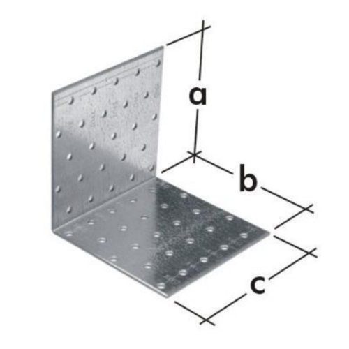 KO D KF-  884 Perforált sarokösszekötő 80*80*40 mm, lv: 2 mm (100 db/doboz)