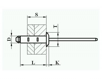 DSU szegecs - SSTX 4811 4,8*11 acél-acél félgömbfejű maxigrip húzószegecs (1000 db/doboz)