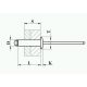 RIVCO szegecs - SST 3916  RIVCO 3,9*16 acél-acél nyitott félgömbfejű húzószegecs ( 500 db/dob)
