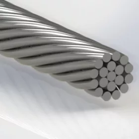   DRÓTKÖTÉL  HORGANYZOTT átmérő: 1,0mm (1x19+FC)   DIN3053 (500 méter/tekercs)