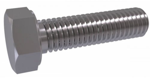 HATLAPFEJŰ  INOX DIN933 M16*55 mm tövigmenetes,rozsdamentes A2 (25 db/dob)