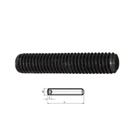   HERNYÓCSAVAR DIN913 45H natúr M M8x8 mm  lapos véggel (1000db/dob)