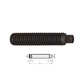   HERNYÓCSAVAR  DIN915 45H natúr M 10x50 mm hernyócsavar csapos véggel (100db/dob)