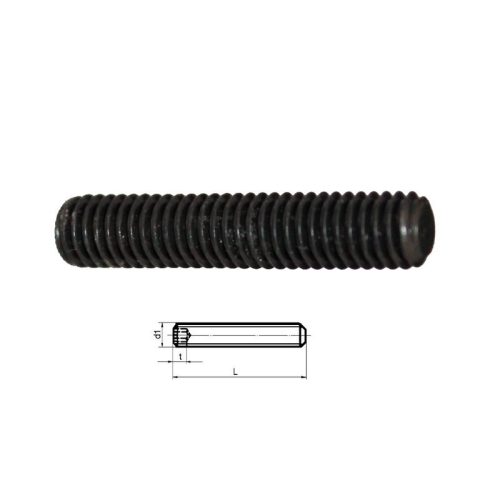 HERNYÓCSAVAR DIN913 45H natúr M M16x40 mm  lapos véggel (50db/dob)
