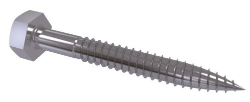 ÁLLVÁNYCSAVAR CS08180INOX DIN571 8*180 mm hatlapfejű facsavar,rozsdamentes A2 ( 50db/dob)