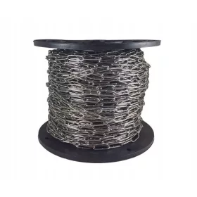   LÁNC HOSSZÚSZEMŰ  8,0*33,6*52 (belső méretek) DIN763 A4 saválló  (10 méter/tekercs)