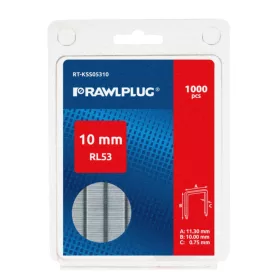 Rawlplug Tűzőkapocs 10mm magas, acél test  RT-KSS5310
