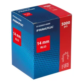 Rawlplug Tűzőkapocs 14mm magas, acél test  RT-KSS53145000